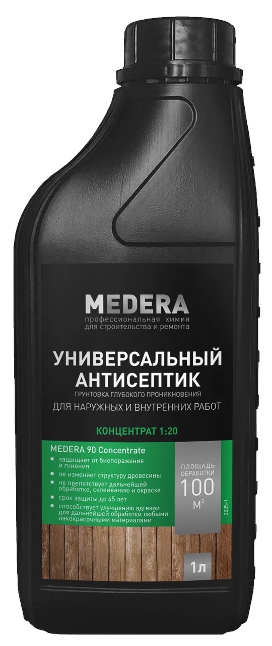 Антисептик глубокого проникновения MEDERA 90 концентрат 1/20 1 л (2005-1)