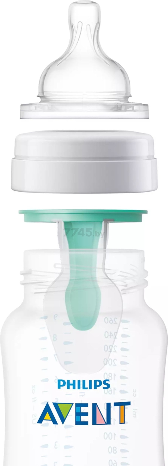 Бутылочка для кормления PHILIPS AVENT Anti-colic с клапаном AirFree от 0 мес 260 мл (SCF813/14) - Фото 4