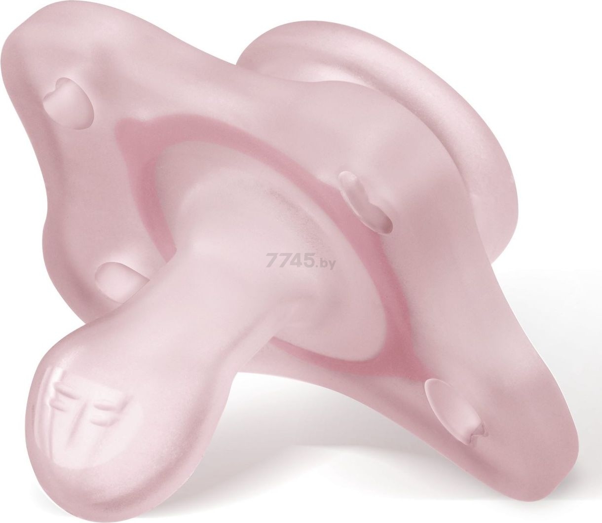Пустышка силиконовая CHICCO Physio Soft Mini ортодонтическая с 0 мес 2 штуки розовый (00073221110000) - Фото 4