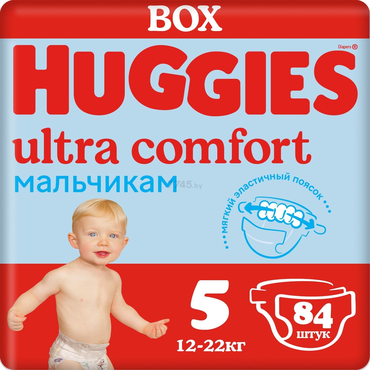 Подгузники HUGGIES Ultra Comfort Disney Box Boy 5 Junior 12-22 кг 84 штуки (5029053547855)