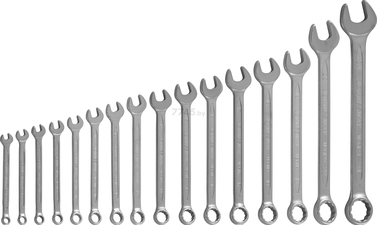 Набор ключей комбинированных 6-24 мм 16 предметов JONNESWAY (W26116S) - Фото 2