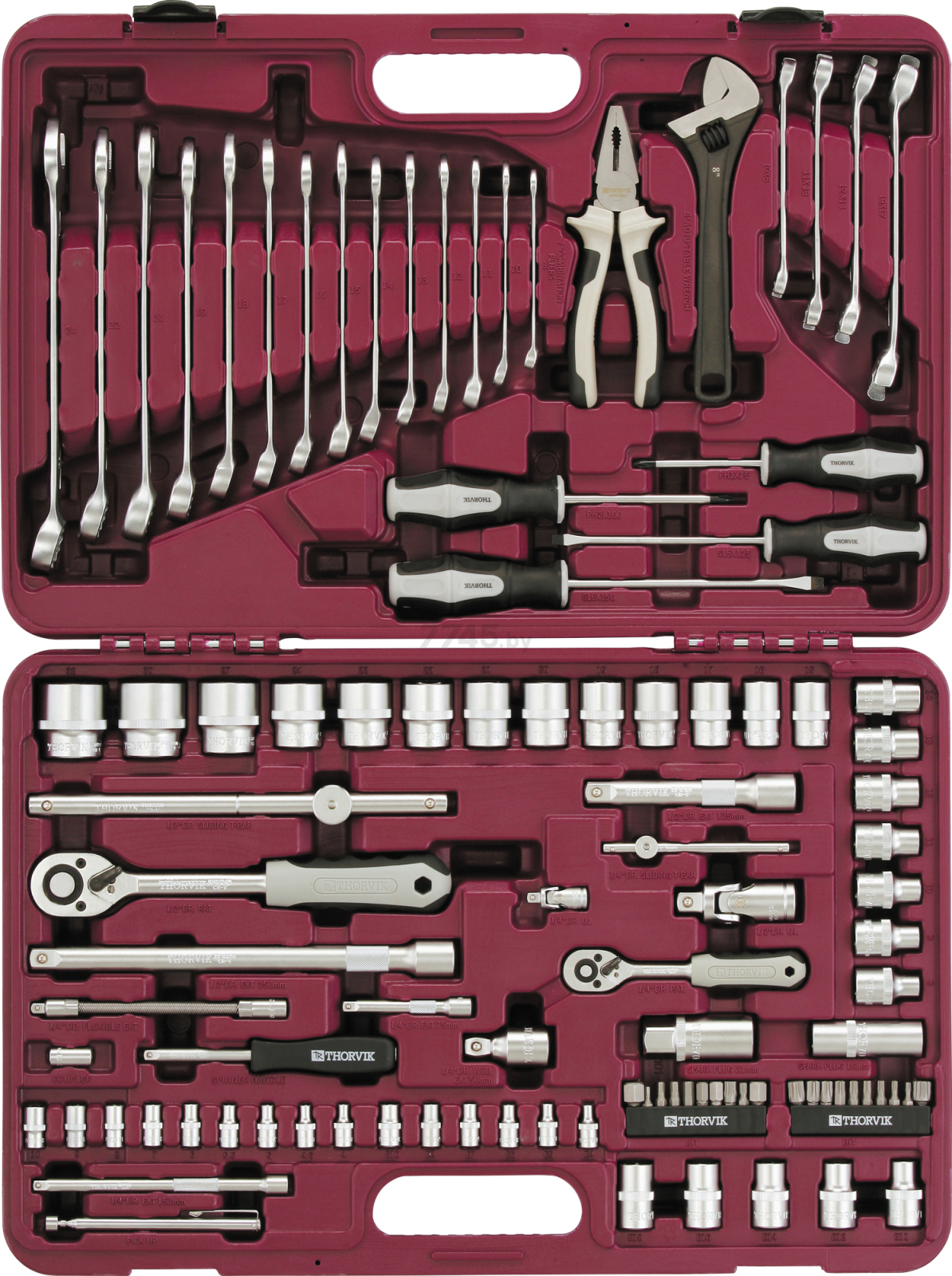 Набор инструментов 1/4", 1/2" 6 граней 101 предмет THORVIK (UTS0101) - Фото 2