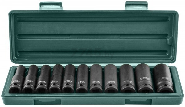 Набор головок ударных 1/2" 10-24 мм 11 предметов удлиненных JONNESWAY (S03AD4111S)