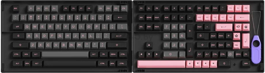 Кейкапы AKKO Black&Pink Cherry Profile keycaps 229 шт