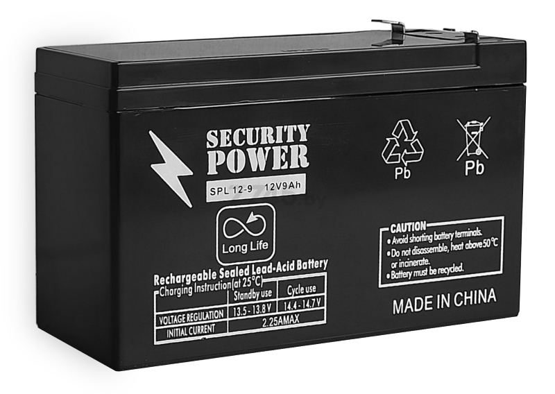 Аккумулятор для ИБП SECURITY POWER SPL 12-9 F2