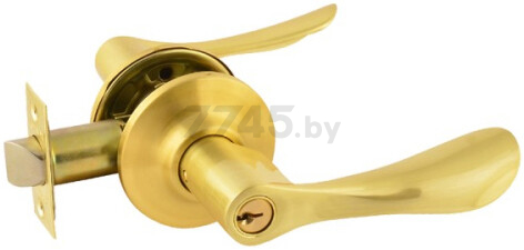 Ручка дверная с защелкой НОРА-М ЗВ3-01 матовое золото