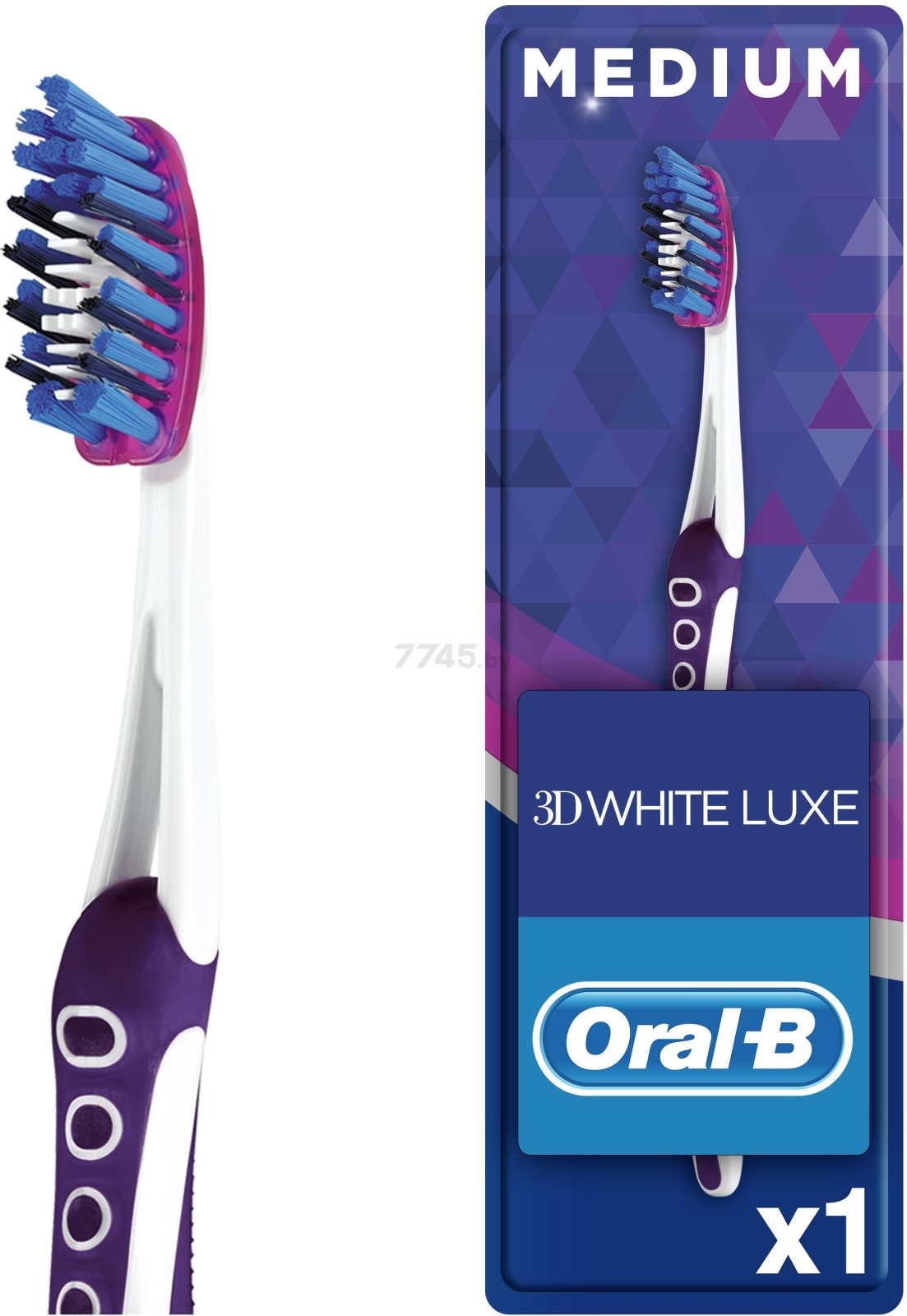 Зубная щетка ORAL-B 3D White Luxe Pro-Expert Whitening 38 средняя (3014260107826) - Фото 2