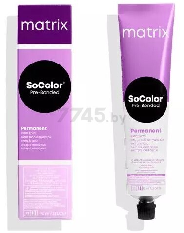 Крем-краска MATRIX SoColor Pre-Bonded Extra Coverage шатен натуральный тон 504N 90 мл (3474636978250)