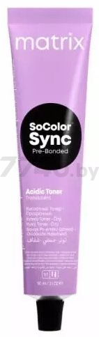 Тонер MATRIX SoColor Sync Pre-Bonded прозрачный пепельный тон 8A 90 мл (3474636977888) - Фото 2