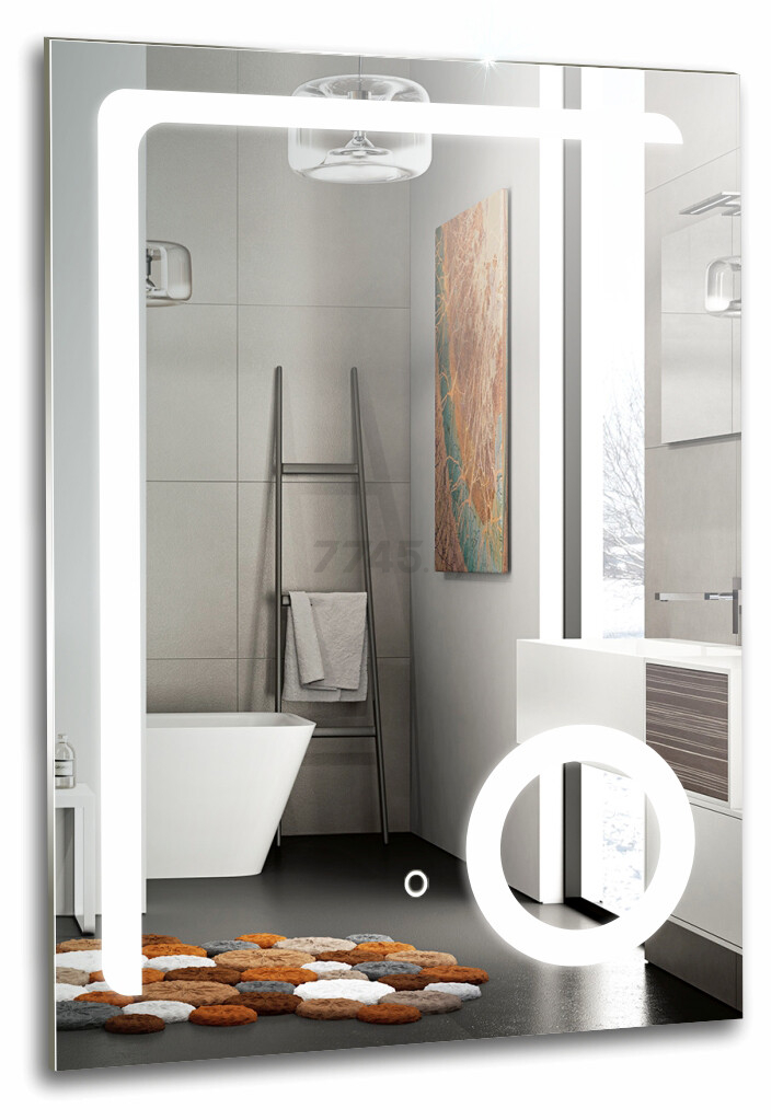 Зеркало для ванной с подсветкой SILVER MIRRORS Клио 600х800 (ФР-00001417)