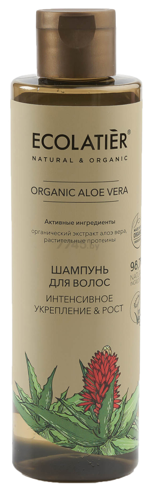 Шампунь ECOLATIER Organic Aloe Vera Интенсивное укрепление и Рост 250 мл (4620046172583)