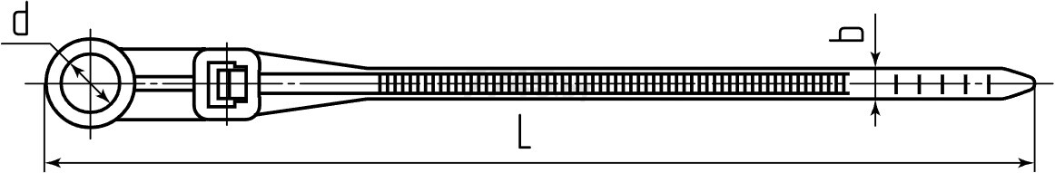 Хомут-стяжка 8х380 мм белый FORTISFLEX КСО 100 штук (80531) - Фото 2