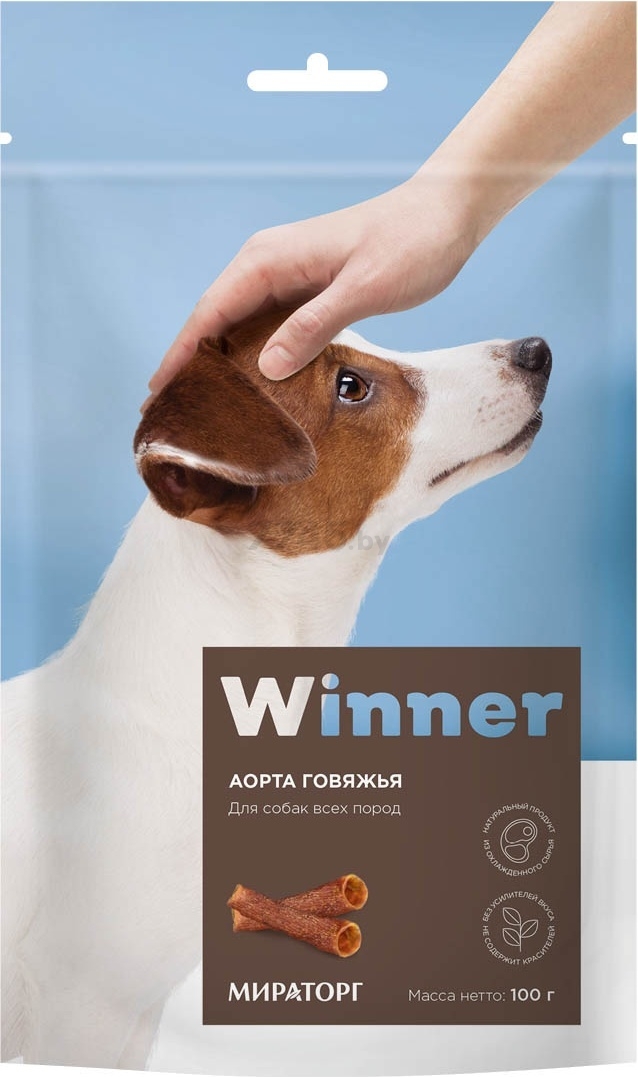 Набор лакомств для собак МИРАТОРГ Winner Аорта 100 г и Кишки 50 г (6191-6742) - Фото 3