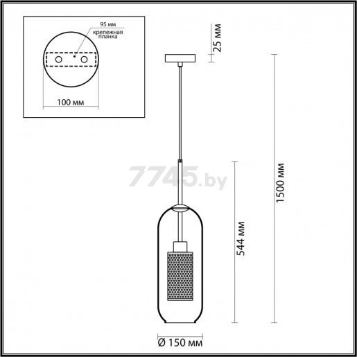 Светильник подвесной ODEON LIGHT 4940/1 Pendant ODL22 235 античная бронза - Фото 5