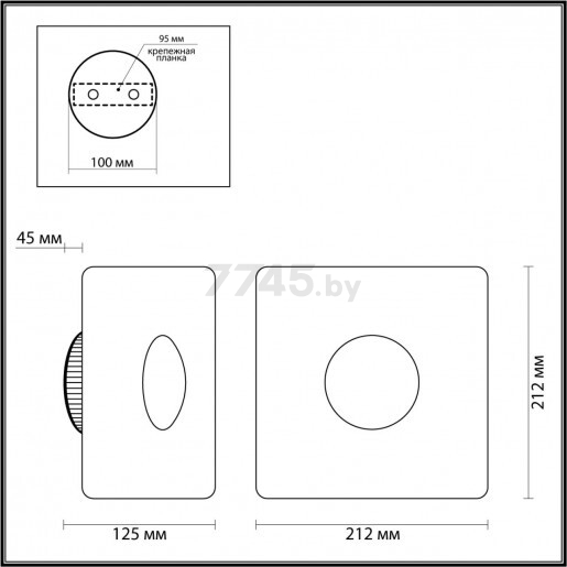 Бра настенное ODEON LIGHT 4224/13WL Midcent ODL21 131 черный/золотистый - Фото 4