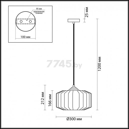 Светильник подвесной ODEON LIGHT 4783/1 Pendant ODL21 283 зеленый/бронзовый - Фото 3