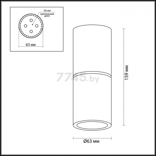 Светильник потолочный ODEON LIGHT 3895/1C Hightech ODL20 219 золотистый - Фото 3