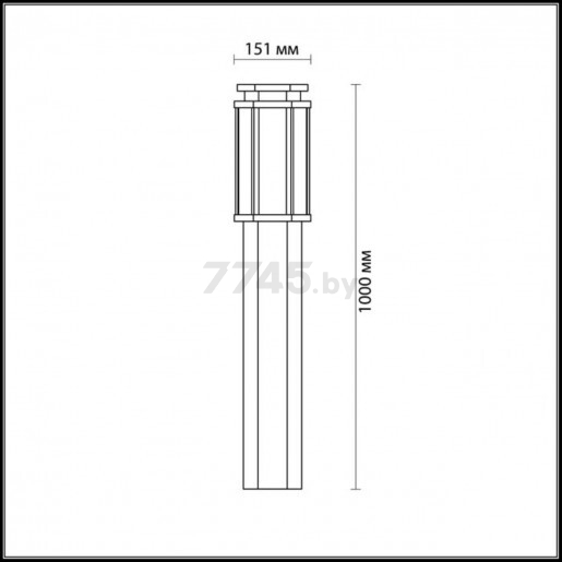 Светильник уличный напольный ODEON LIGHT 4048/1F Nature ODL18 599 темно-серый/белый - Фото 3