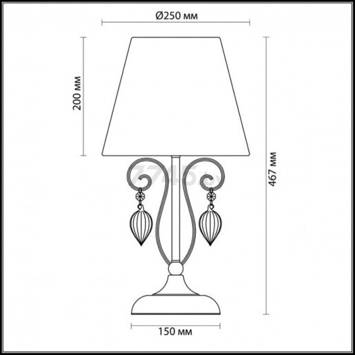 Лампа настольная ODEON LIGHT 3921/1T Classic ODL18 465 бронза - Фото 2