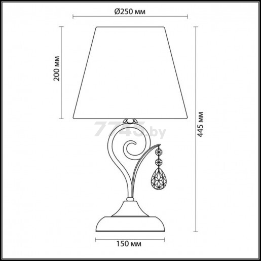 Лампа настольная ODEON LIGHT 3924/1T Classic ODL18 469 матовое серебро - Фото 2