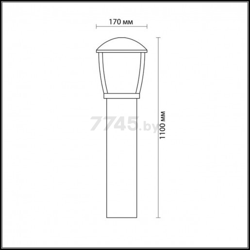 Светильник уличный напольный ODEON LIGHT 4051/1F Nature ODL18 598 темно-серый/матовый белый - Фото 3