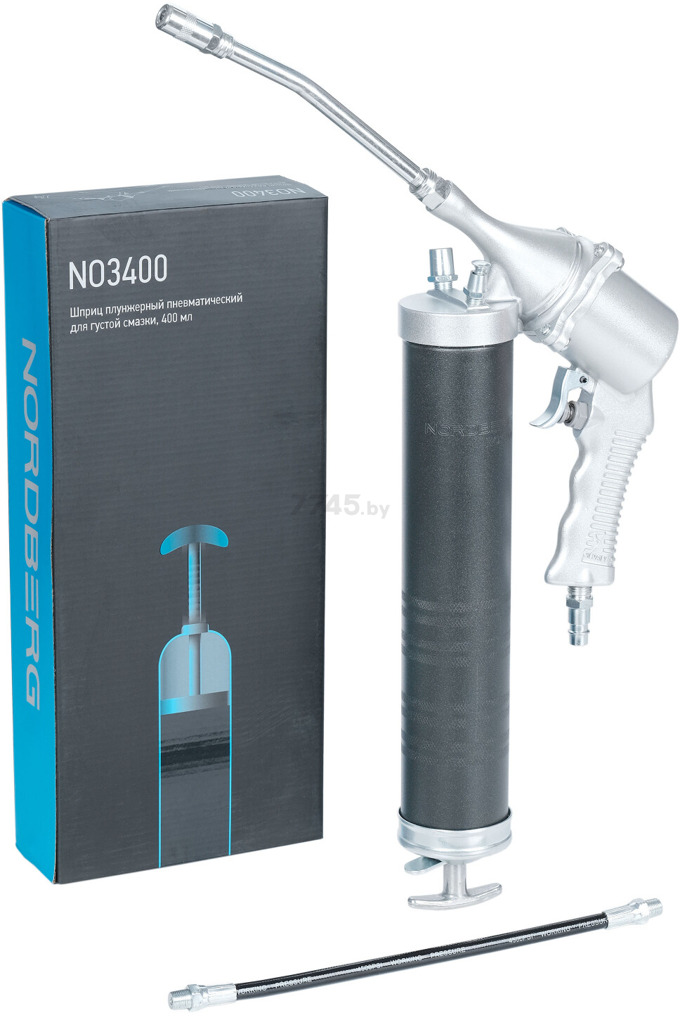 Шприц для смазки автомобильный плунжерный пневматический NORDBERG 400 мл (NO3400)