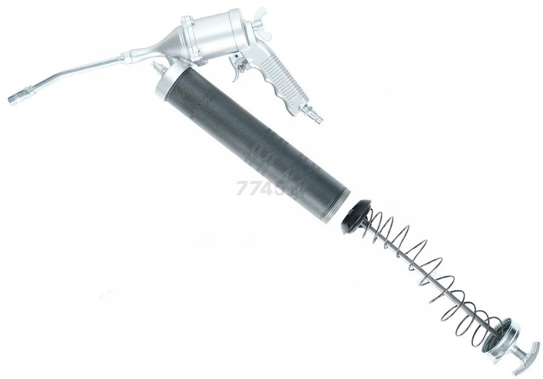 Шприц для смазки автомобильный плунжерный пневматический для густой смазки NORDBERG с поворотом рукоятки  400 мл (NO3401) - Фото 5