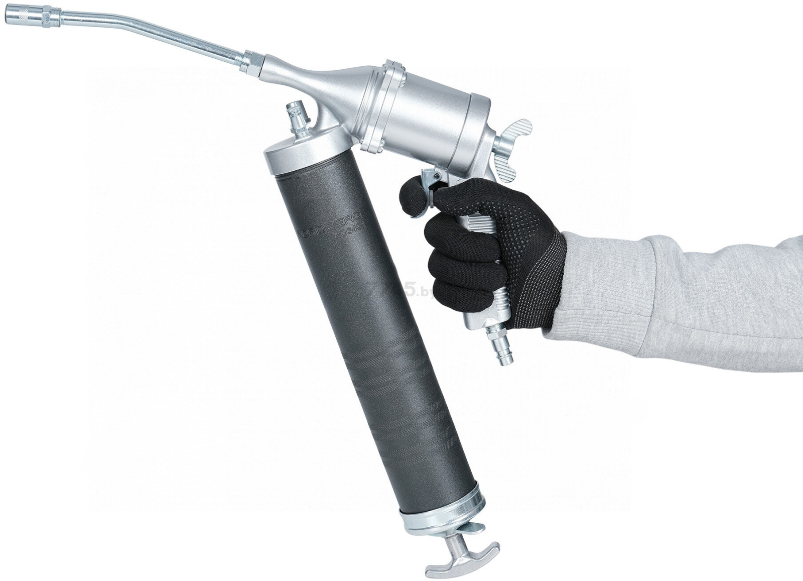 Шприц для смазки автомобильный плунжерный пневматический для густой смазки NORDBERG с поворотом рукоятки  400 мл (NO3401) - Фото 10