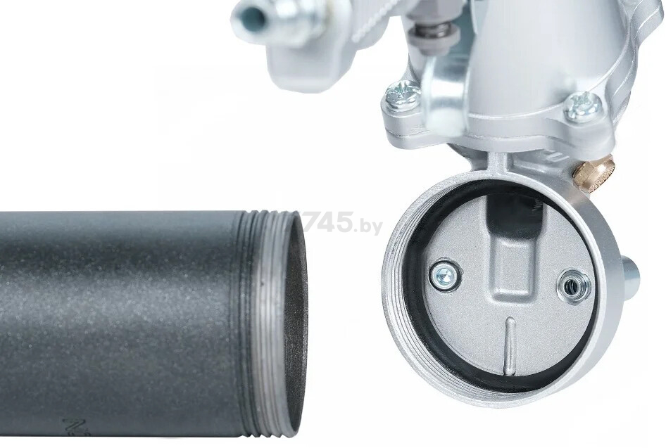 Шприц для смазки автомобильный плунжерный пневматический для густой смазки NORDBERG с поворотом рукоятки  400 мл (NO3401) - Фото 7