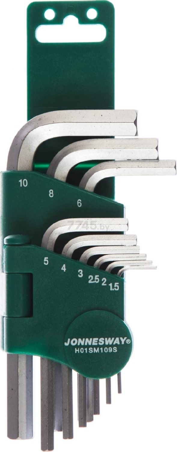 Набор ключей шестигранных 1,5-10 мм 9 предметов JONNESWAY (H01SM109S) - Фото 2