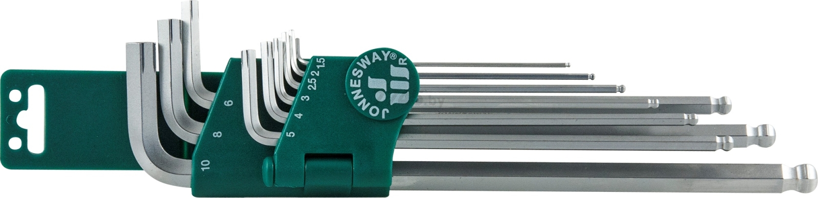 Набор ключей шестигранных 1,5-10 мм 9 предметов удлиненных с шариком JONNESWAY (H23S109S)
