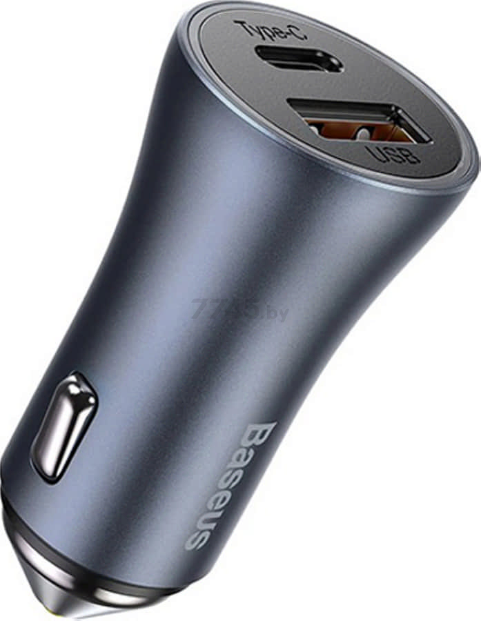 Автомобильное зарядное устройство BASEUS Golden Contactor Pro Dual Quick Charger 40W с кабелем USB-C (TZCCJD-0G) - Фото 4