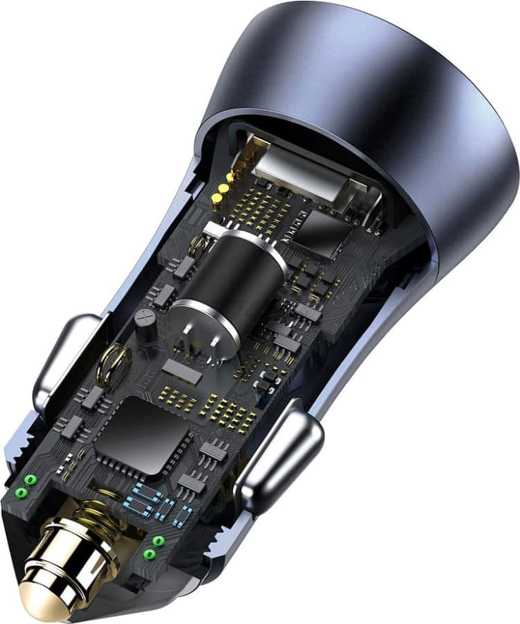 Автомобильное зарядное устройство BASEUS Golden Contactor Pro Dual Quick Charger 40W с кабелем USB-C (TZCCJD-0G) - Фото 7