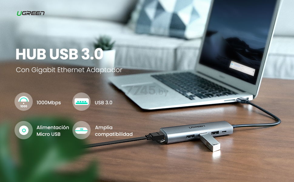 USB-хаб UGREEN CM266 (60812) - Фото 8