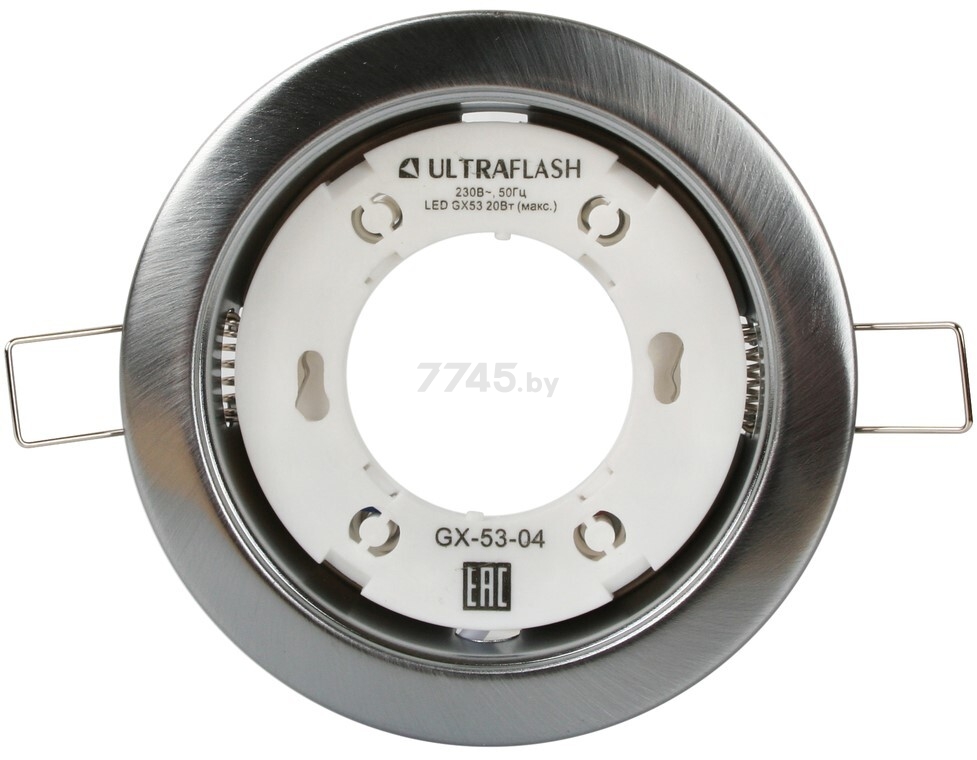 Точечный светильник светодиодный ULTRAFLASH GX-53-04 матовый хром - Фото 2
