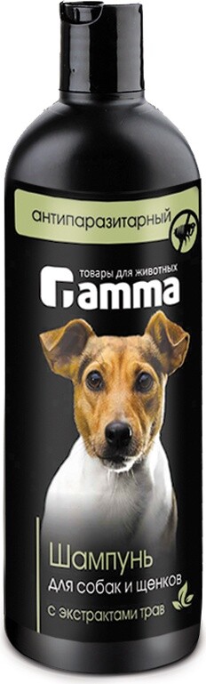 Биошампунь от блох и клещей для собак и щенков GAMMA с экстрактом трав 250 мл (10592004)