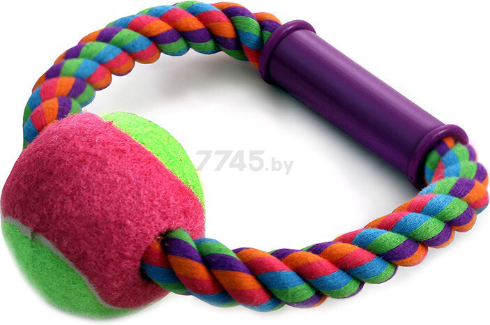 Игрушка для собак TRIOL Верёвка-кольцо с ручкой и мячом d6,5/16,5 см (12111027)