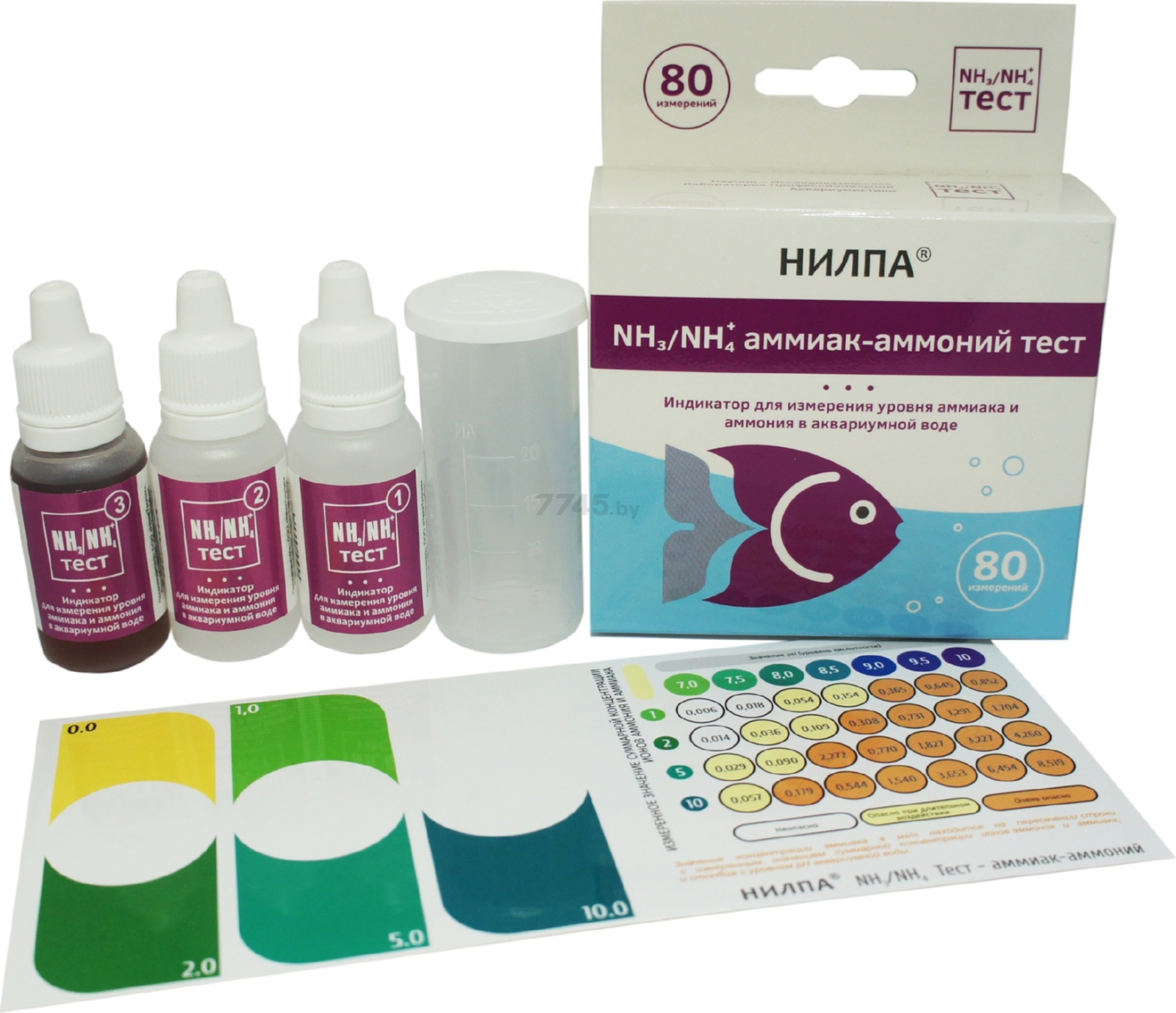 Тест для аквариумной воды НИЛПА Аммиак-аммоний NH3 / NH4 (65402) - Фото 2