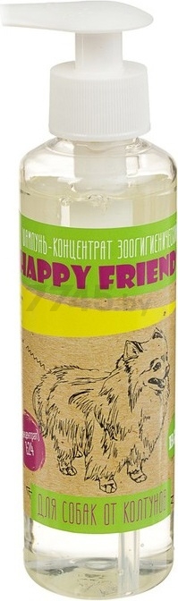 Шампунь для собак HAPPY FRIENDS От колтунов 240 мл (4812385003189)