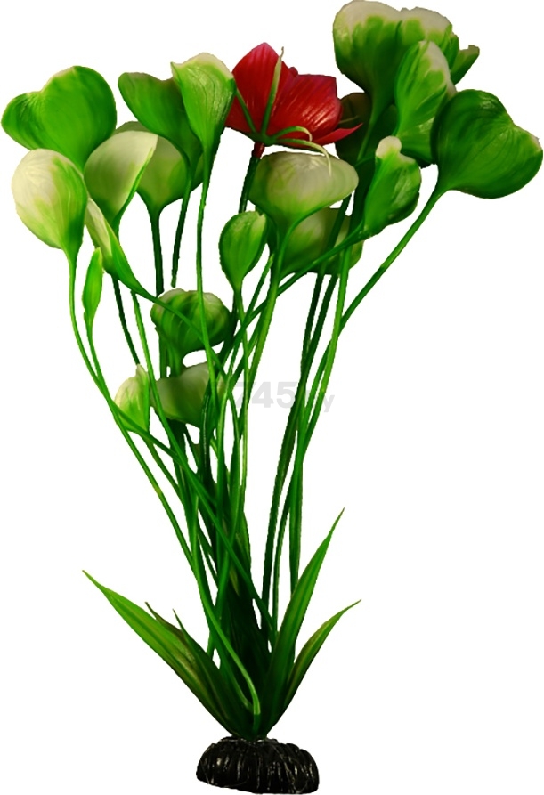 Растение искусственное для аквариума BARBUS Кувшинка зеленая с цветком 30 см (Plant 018/30)
