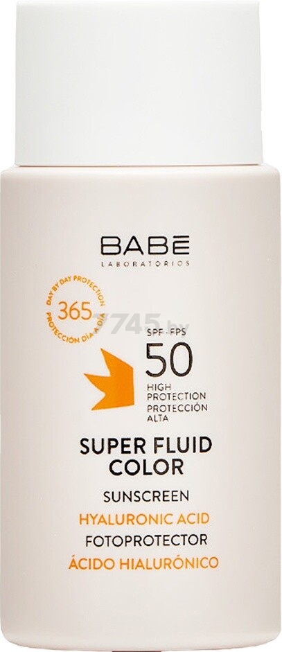 Флюид солнцезащитный BABE Laboratorios Super Fluid Color Sunscreen SPF 50 50 мл (8436571631114)