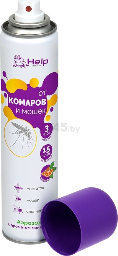 Средство репеллентное от комаров и мошек HELP Цитрус 200 мл (80537) - Фото 2
