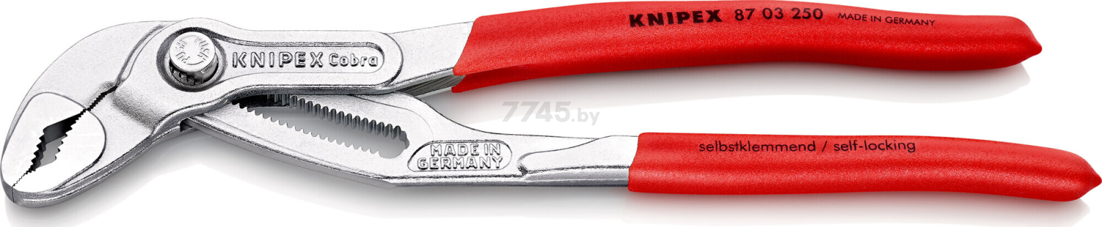 Клещи переставные с фиксатором 250 мм KNIPEX Cobra 87 02 250 (8703250) - Фото 2