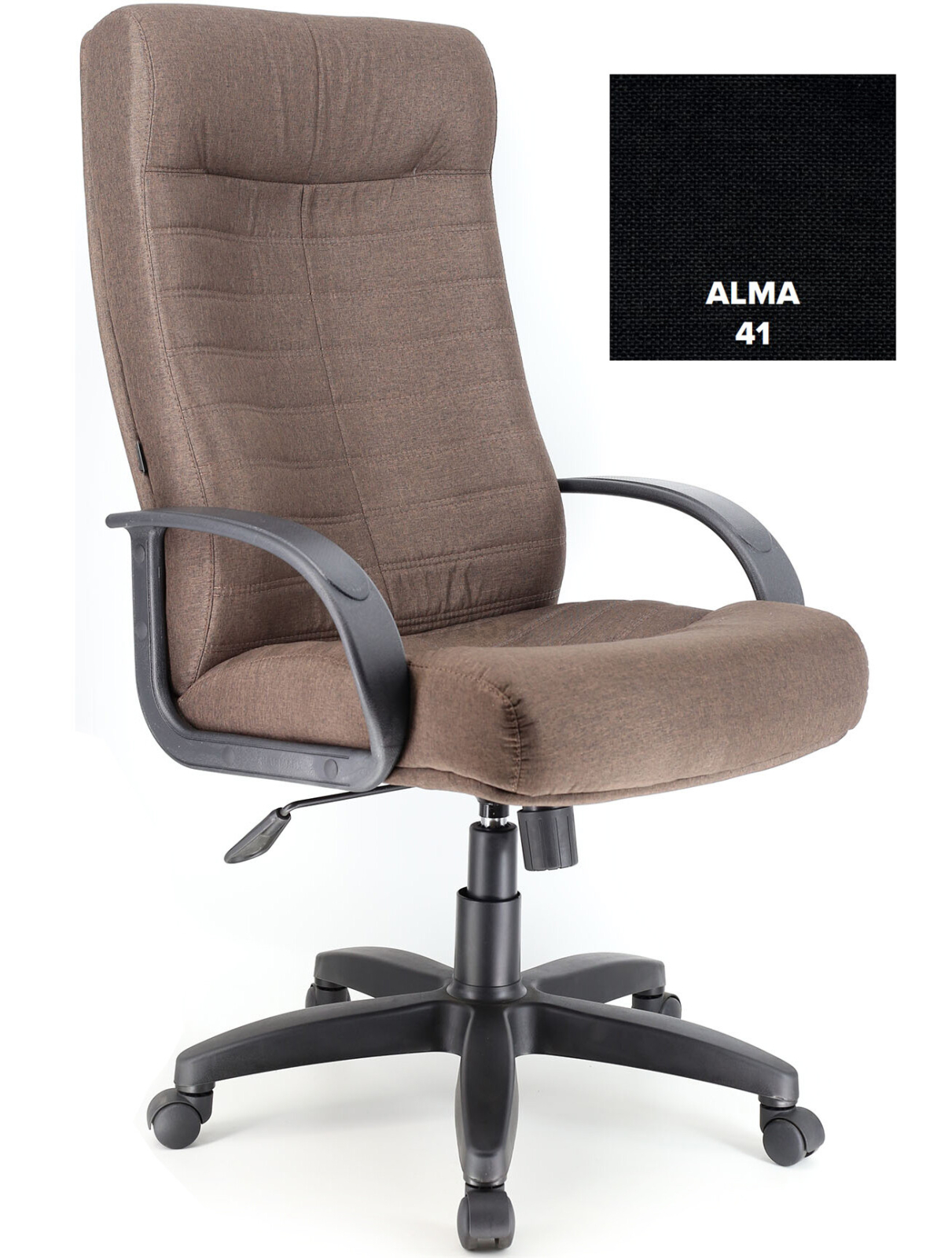 Кресло компьютерное EVERPROF Orion Pl ткань Alma 41 черный ОБТ