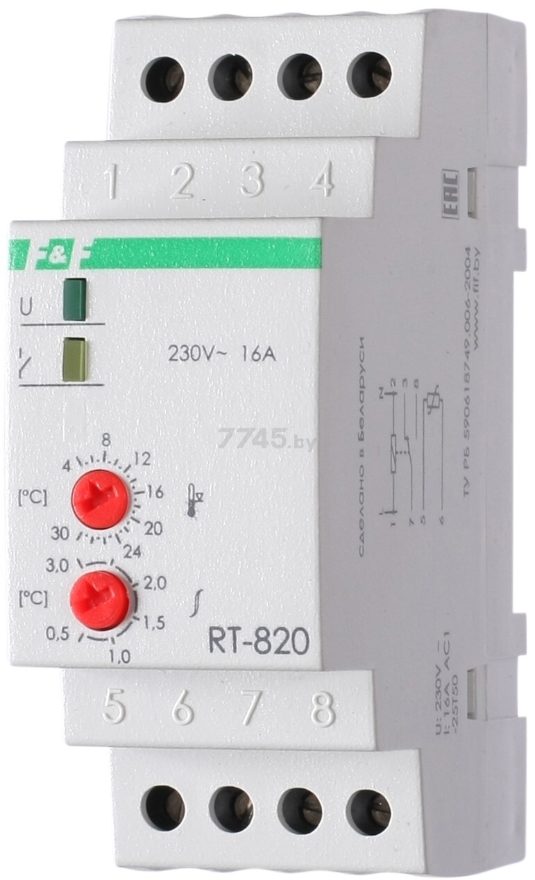 Реле температуры ЕВРОАВТОМАТИКА RT-820 (EA07.001.001)