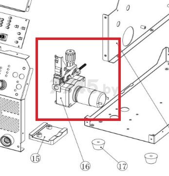 Механизм подачи проволоки металлический для сварочного аппарата SOLARIS MULTIMIG-221 (30800214)