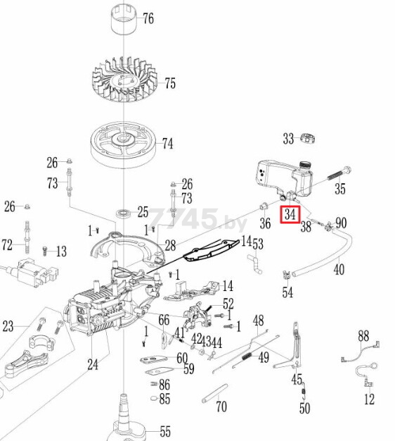 Бак топливный для культиватора/мотоблока FERMER FM-511MX (313101)