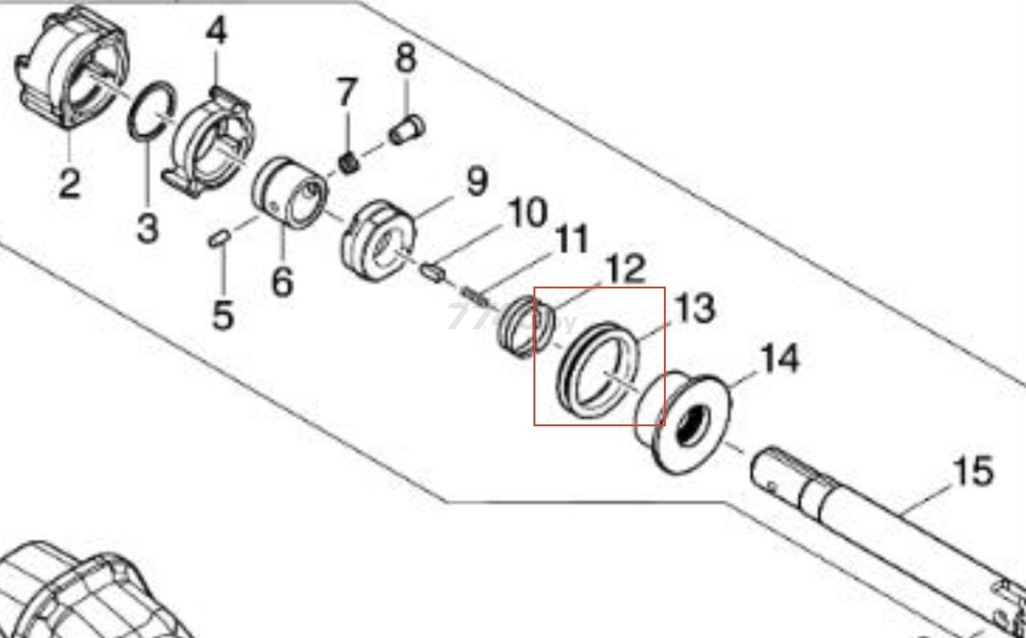 Kольцо 25 мм резиновое для пилы сабельной MAKITA JR3061 (422309-4)