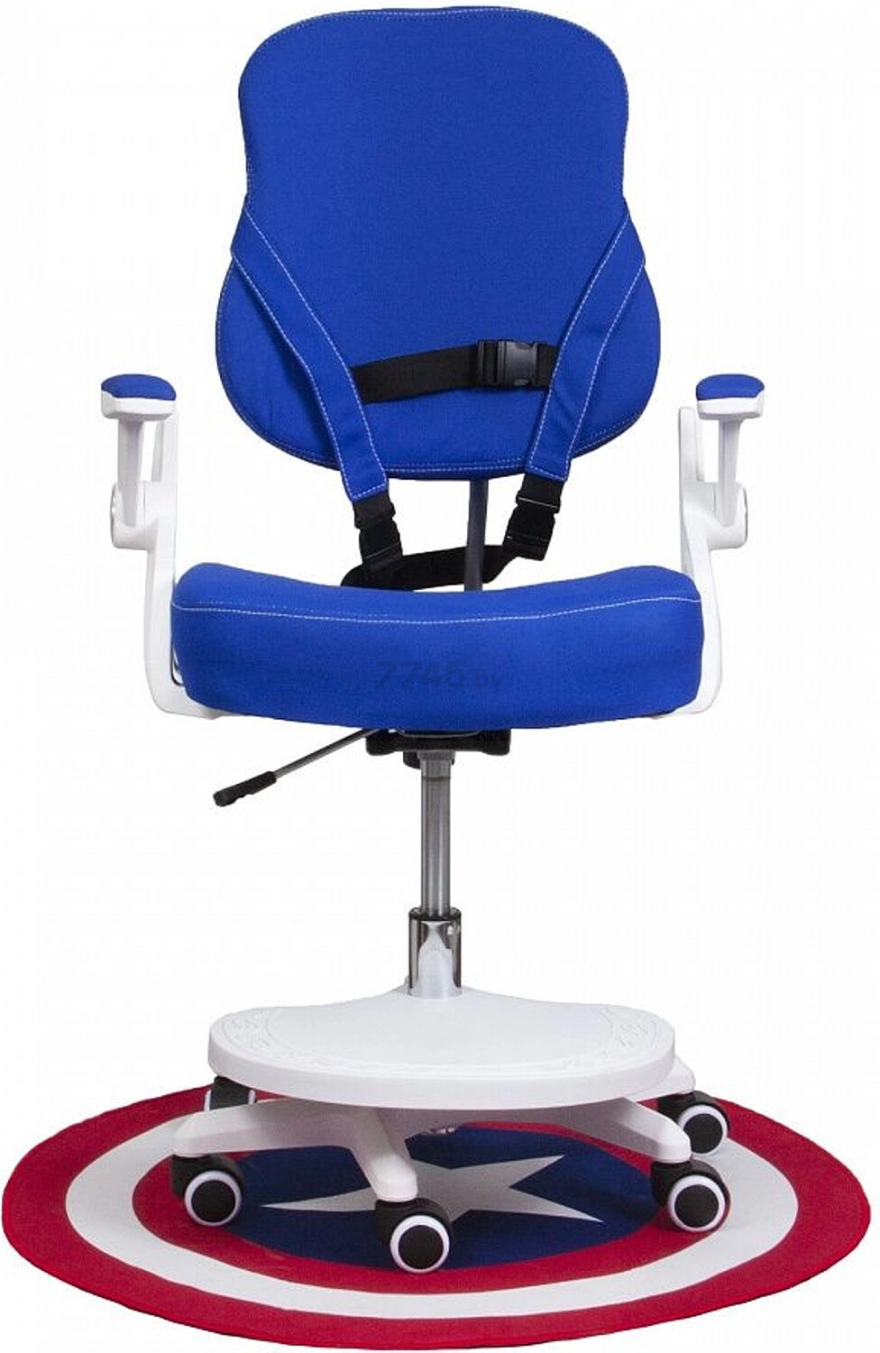 Кресло компьютерное AKSHOME Swan ткань синий (75254) - Фото 2