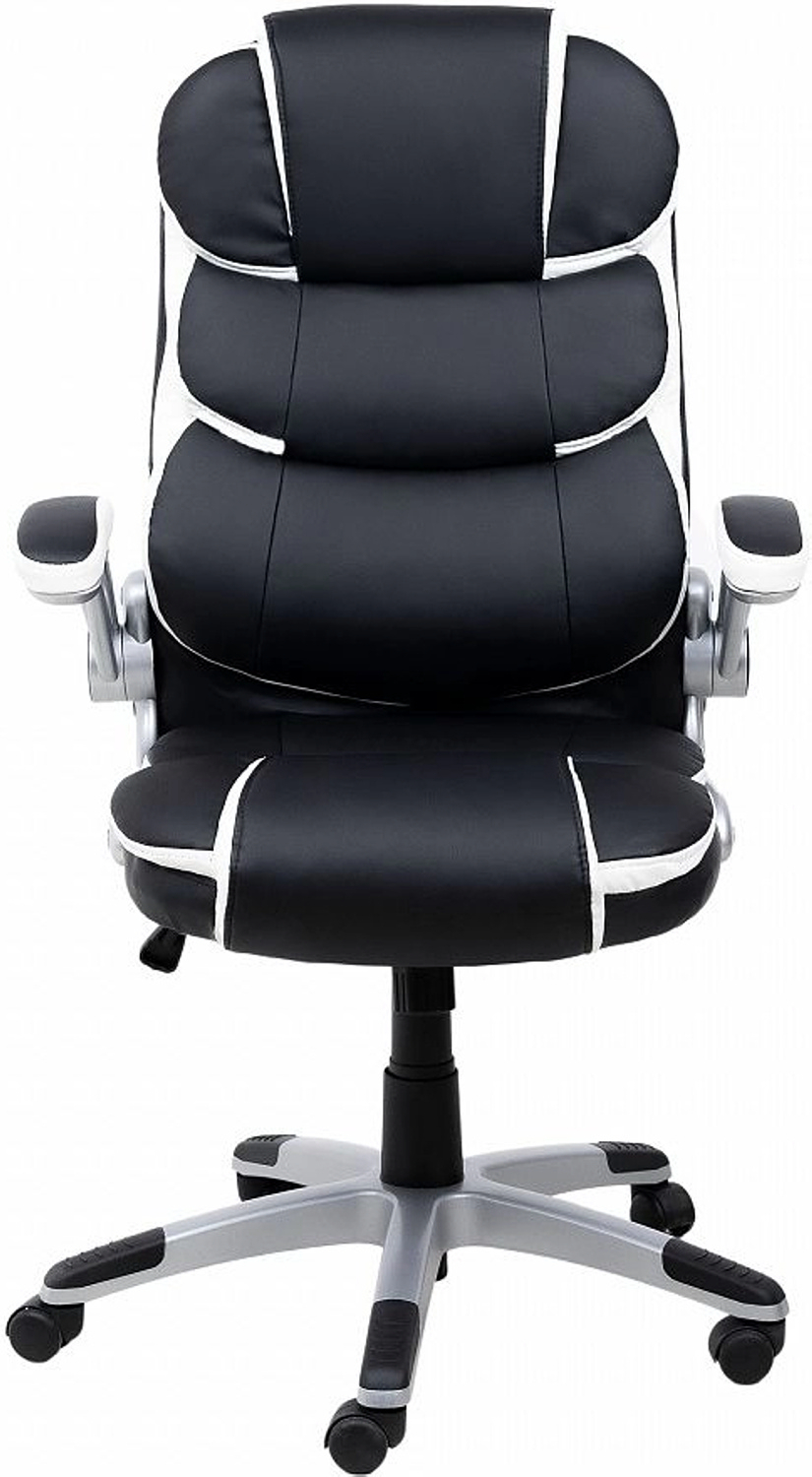 Кресло компьютерное AKSHOME Antony Eco черный с белыми вставками (86376) - Фото 2